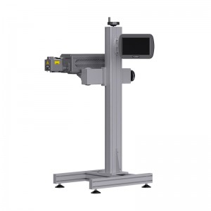 High Speed Auto Online Flying Co2 Laser Marking Machine Industrial Expiry Date Batch Coding Printer