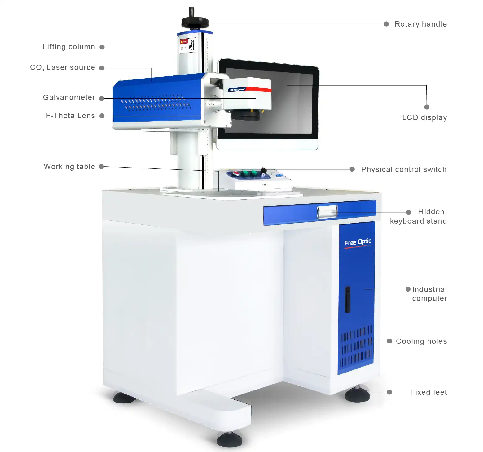 Fiber Laser Marking Machine Co2 Rf30w