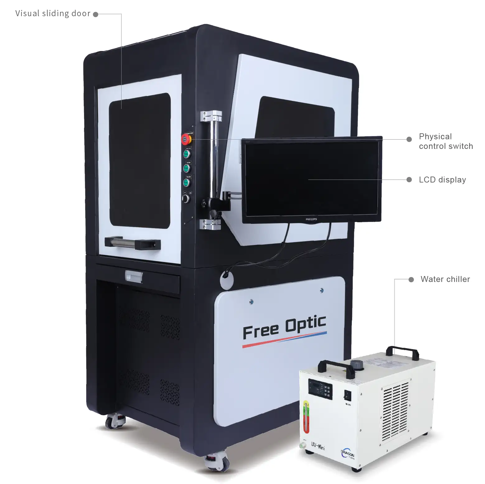Full Cover Enclosed UV laser marking machine