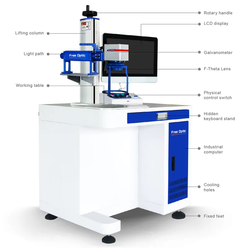 máquina de marcado láser de fibra de sobremesa