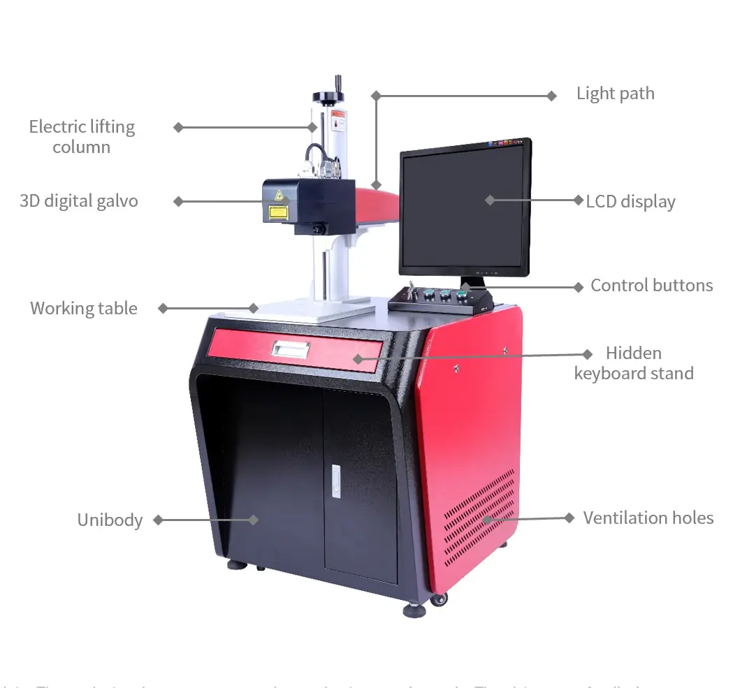 D Fiber laser marking machine