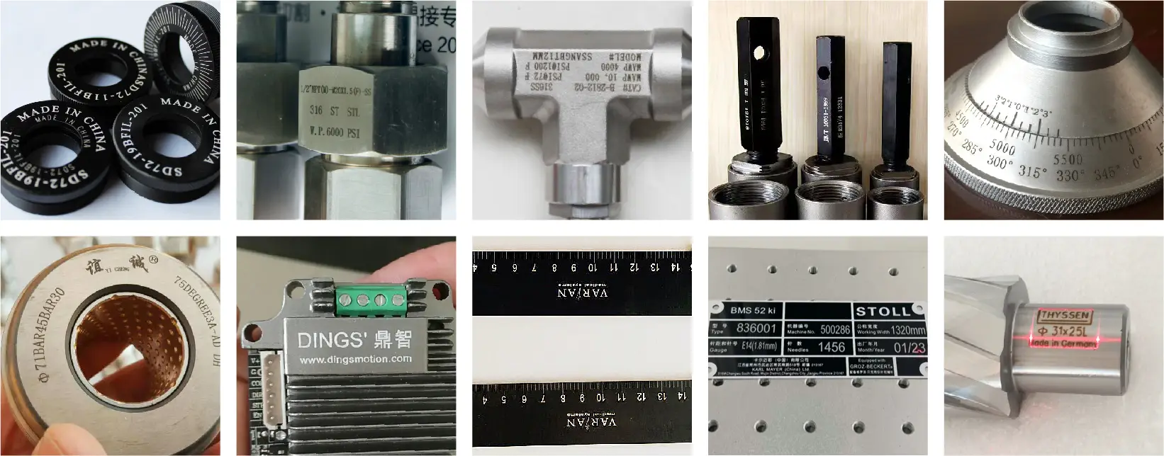 Hardware Machinery Marking Sample